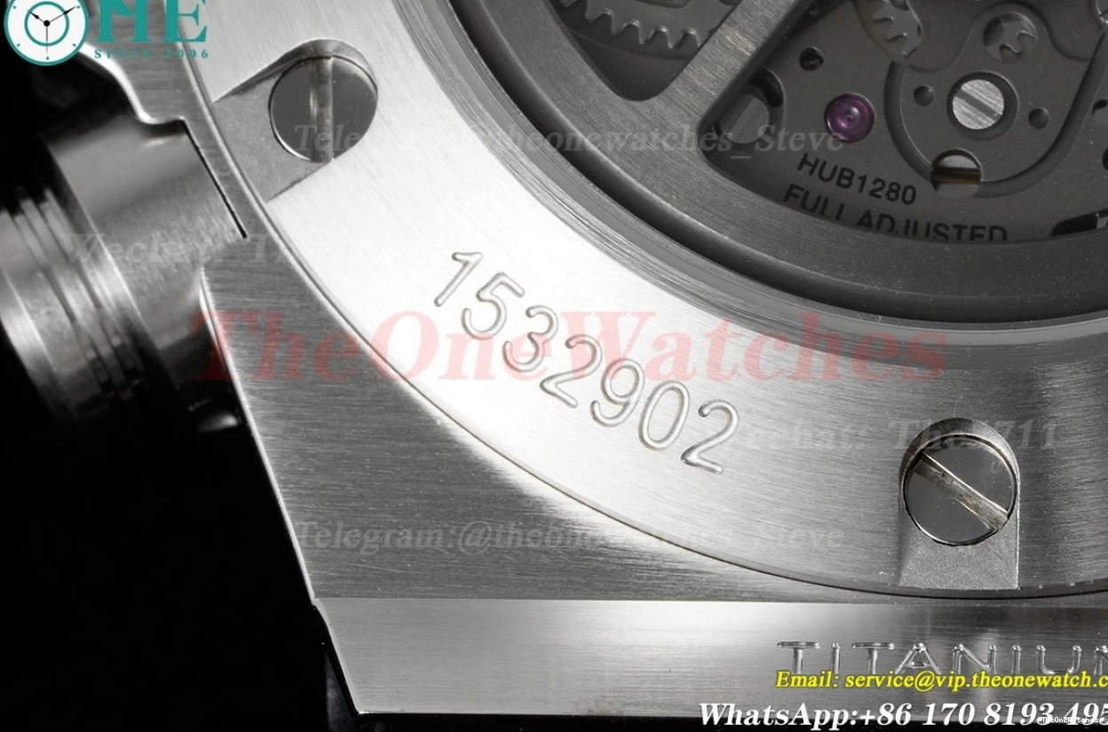 Diams Titanium Big Bang 44mm SS Diams Bezel BBF A1280 Rubber Unico 0421